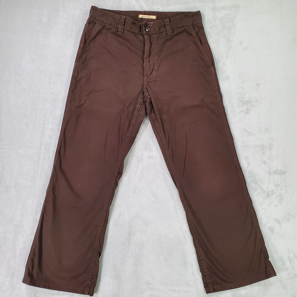 John Varvatos USA Pants Mens 30x27 Regular Straight Rustic Brown Flap Pockets